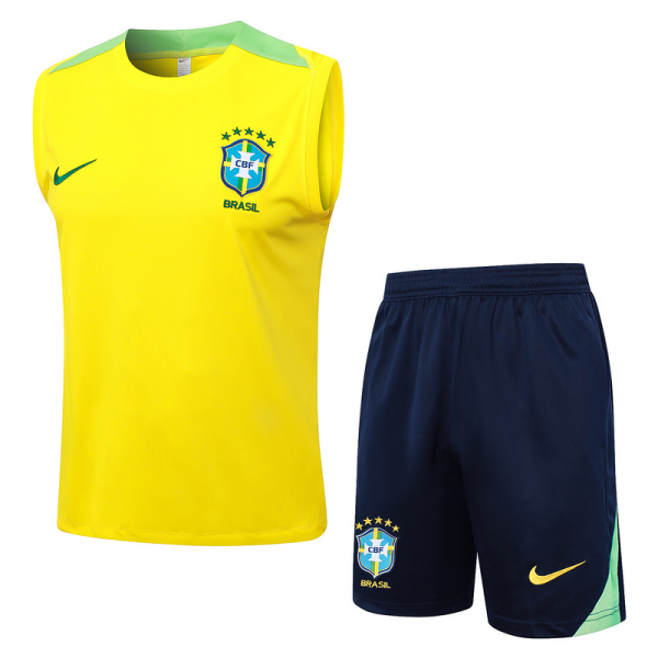 24/25 Brazil Yellow Training Set Shirt and Shorts