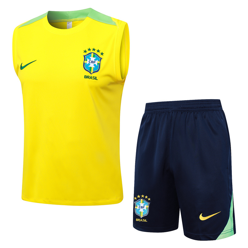 24/25 Brazil Yellow Training Set Shirt and Shorts
