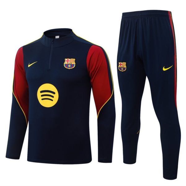 2026 Barcelona Royal blue Long-sleeved half-pull training