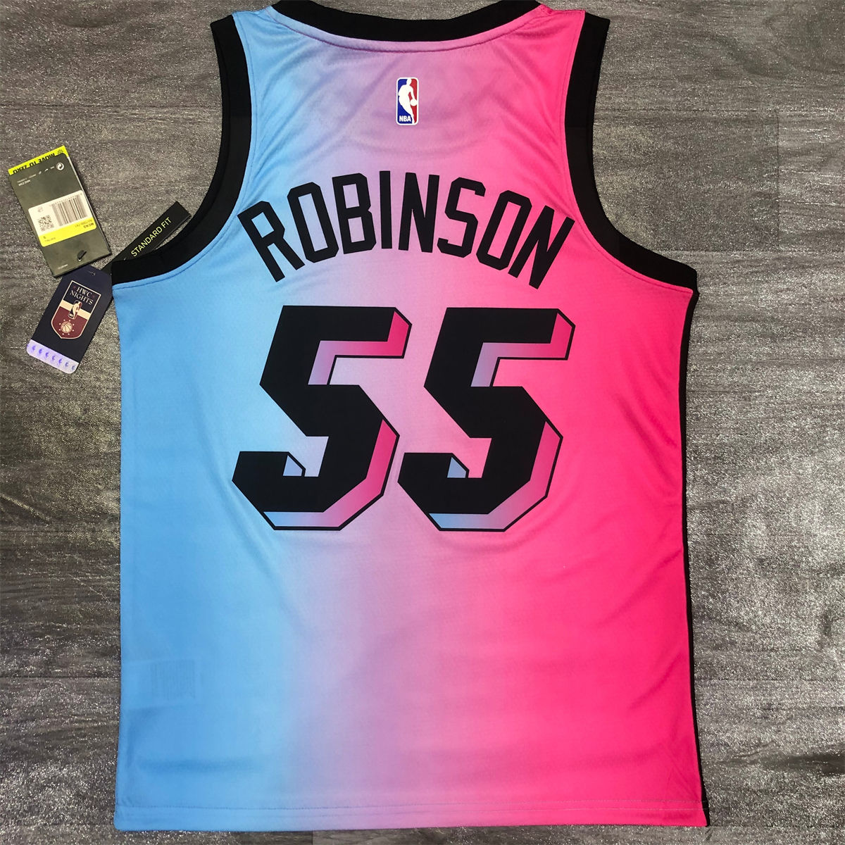 NBA Miami Hearts round neck Gradient Jersey ROBINSON#55 S-XXL