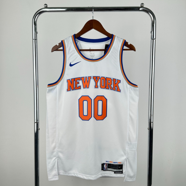 NBA New York Knicks Round Neck White jersey CLARKSON#00 S-XXL