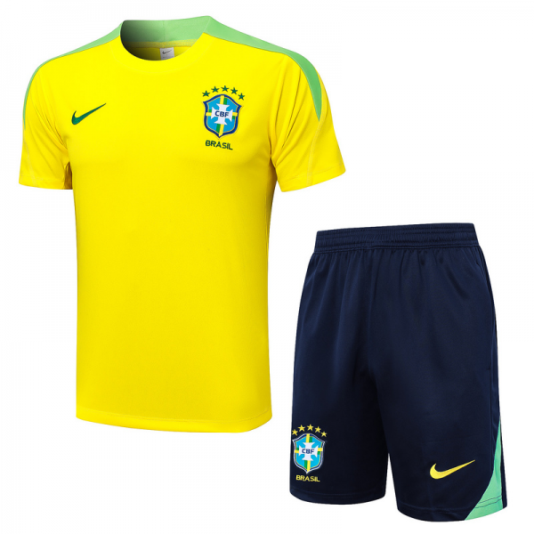 24/25 Brazil Yellow Training Set Shirt and Shorts