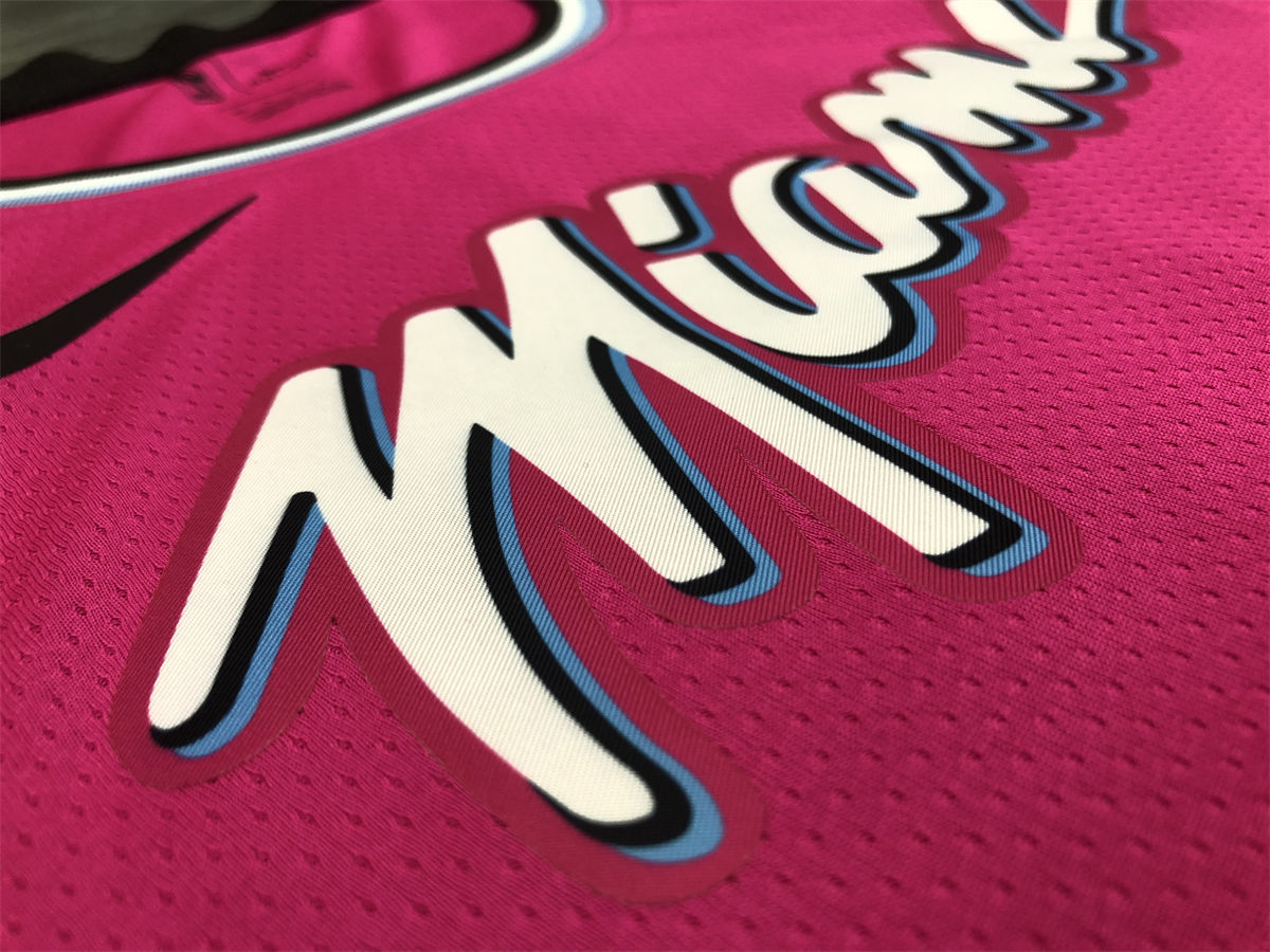 NBA Miami Hearts round neck Pink Jersey ADEBAYO#13 S-XXL