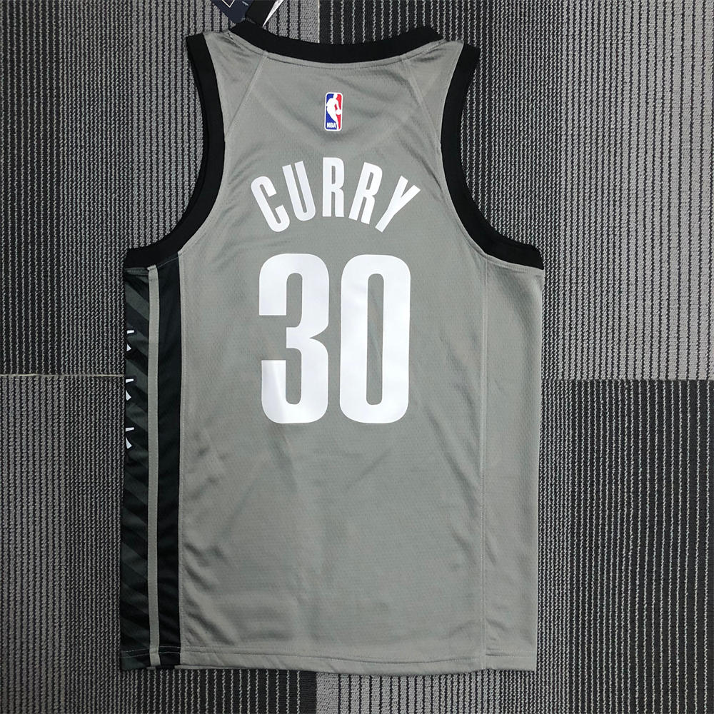 NBA Brooklyn Nets V-neck Grey Jersey CURRY#30 S-XXL