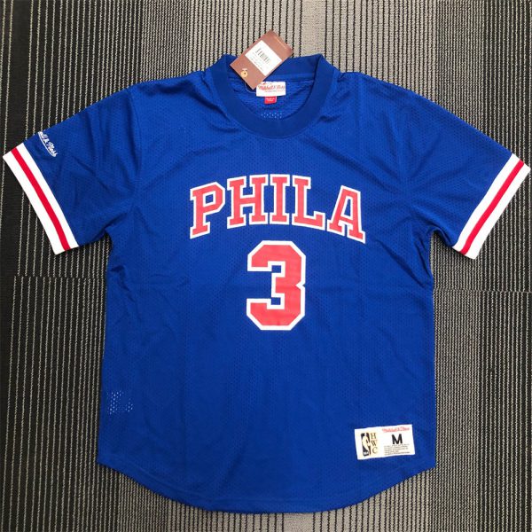NBA Philadelphia 76ers Mitchellness Blue Jersey IVERSON#3 S-XXL