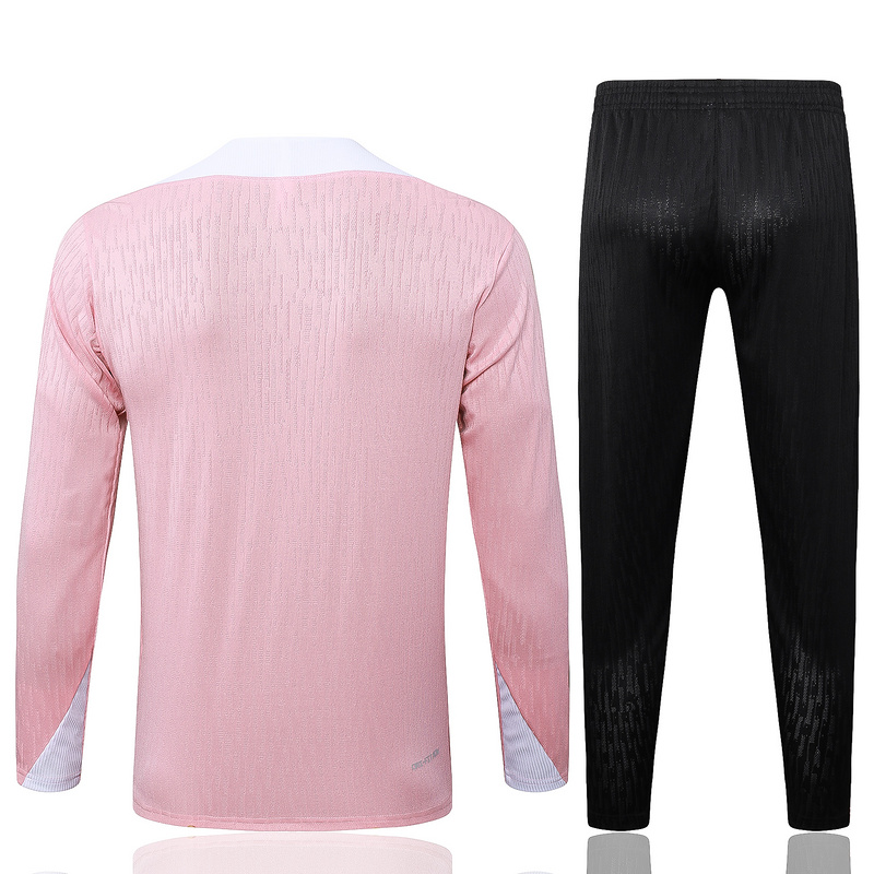 24/25 Paris Pink Long-sleeved half-pull training kit Football team kit