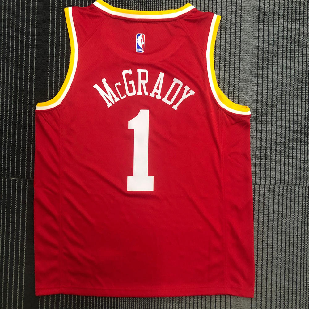 NBA Houston Rockets Round Neck Red Jersey McGRADY#1 S-XXL
