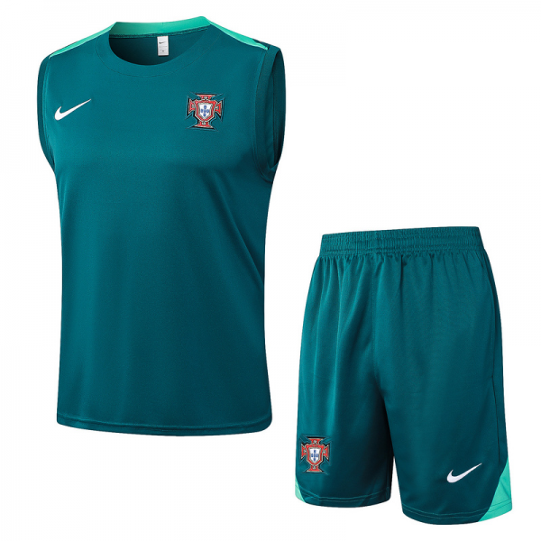 24/25 Portugal Green Training Set Shirt and Shorts