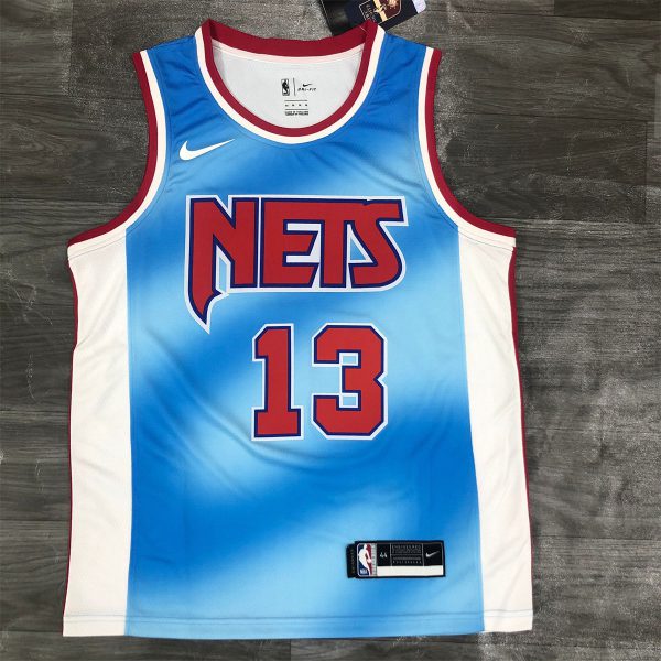 NBA Brooklyn Nets Round neck Blue Jersey HARDEN#13 S-XXL