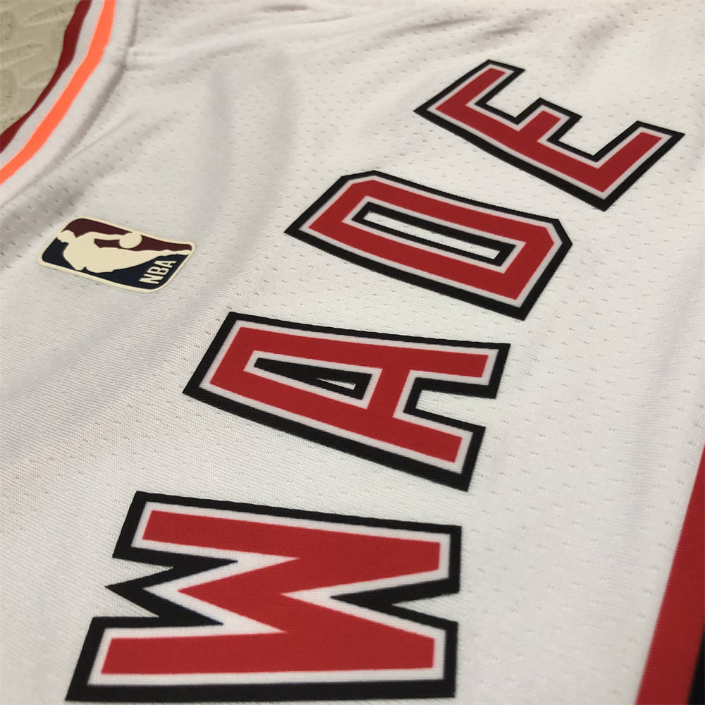 NBA Miami Hearts V-Neck White Jersey WADE#3 S-XXL