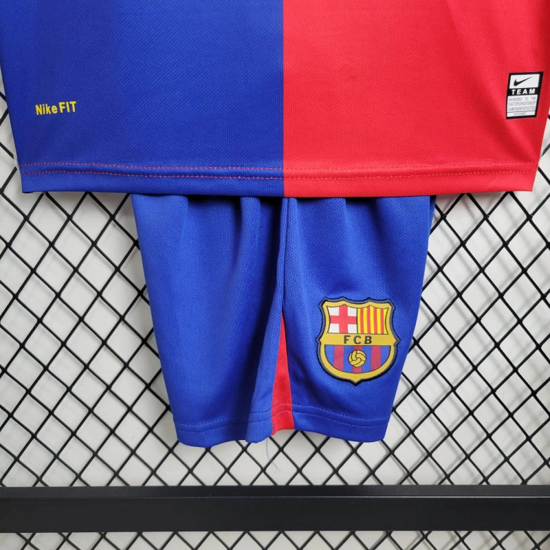 Retro Barcelona 08/09 Kids Home jersey Kid Kits Size 16-28