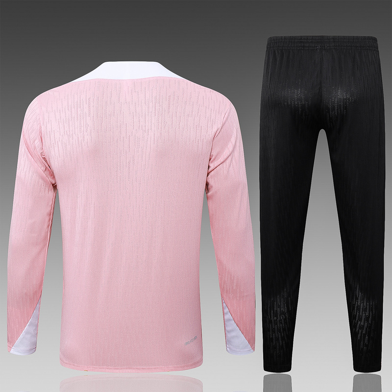 24/25 Paris Pink Long-sleeved half-pull training kit Football team kit