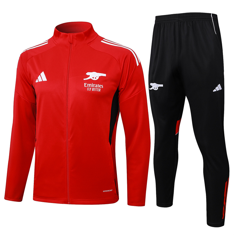 2025/26 Arsenal Red Jacket Training Suit Set Football Team Shirt Sports Fashion