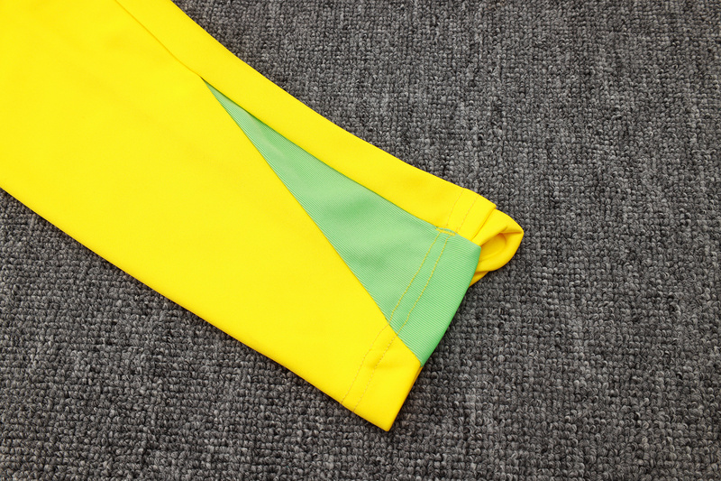 24/25 Brazil Yellow Long-sleeved half-pull training kit Football team kit