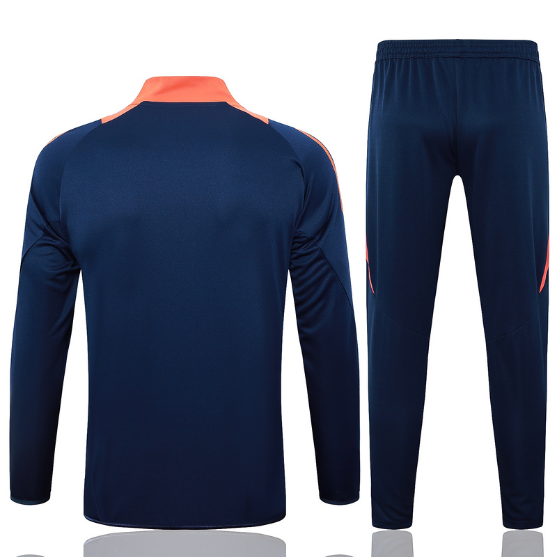 2024/25 Manchester United Royal blue Jacket Training Suit Set Football Team Shirt Sports Fashion