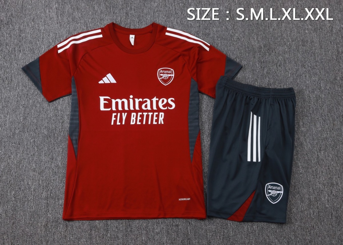 2026 Arsenal Maroon Training Set Shirt and Shorts