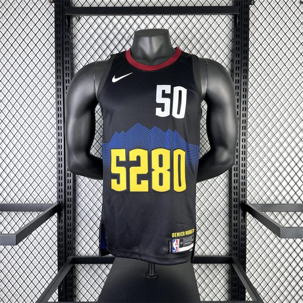 NBA Denver Nuggets 2024 City Edition Round Neck Black jersey GORDON#50 S-XXL