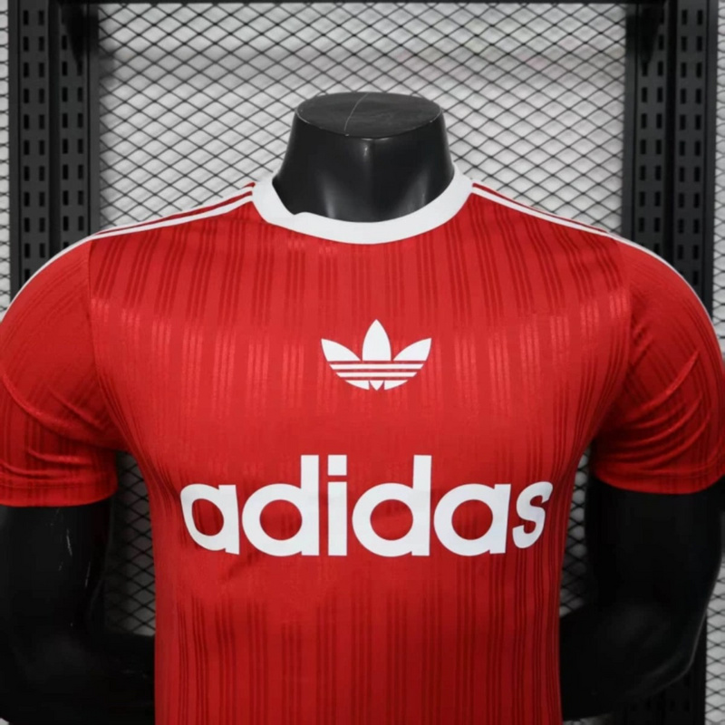 2025/26 Adidas Trefoil casual Red jersey Player Version