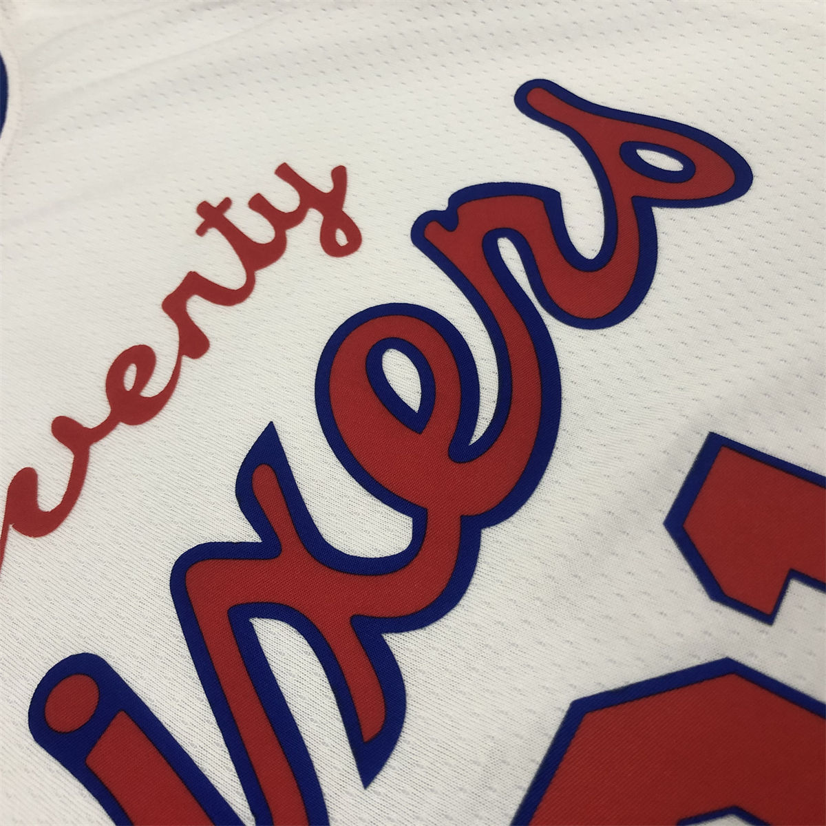 NBA Philadelphia 76ers Round Neck White Jersey EMBIID#21 S-XXL