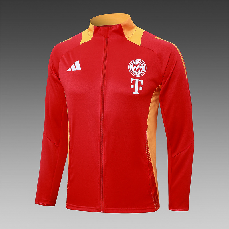 2024/25 Bayern Munich Red Jacket Training Suit Set Football Team Shirt Sports Fashion