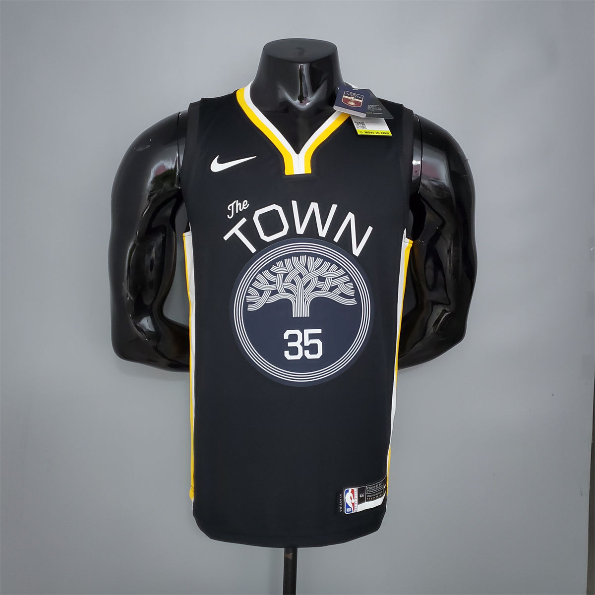 NBA Golden State Warriors V-Neck Black Jersey DURANT#35 S-XXL
