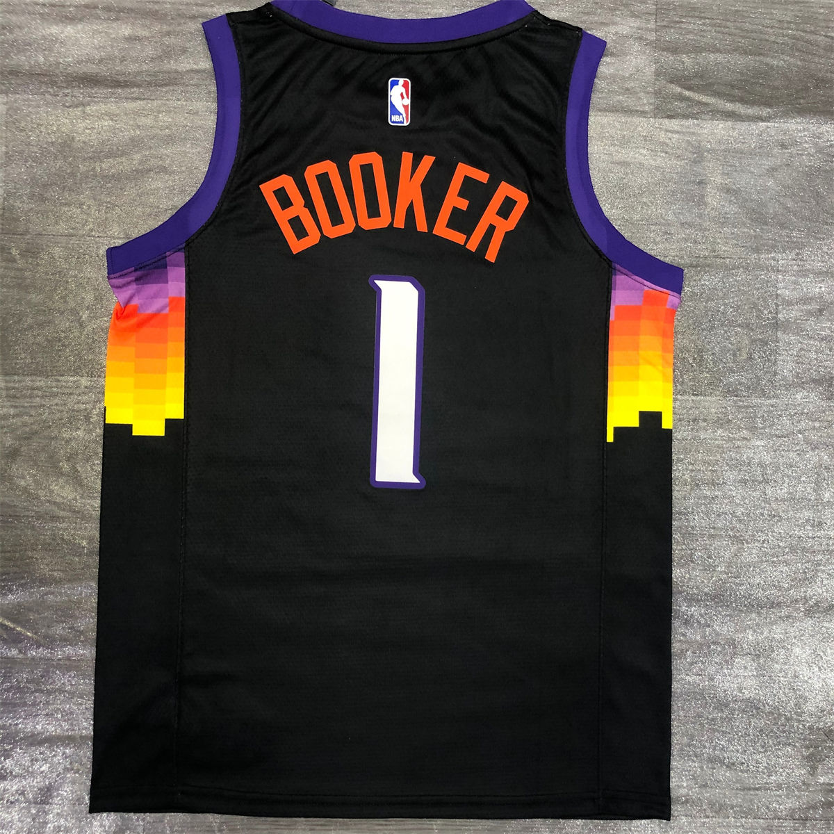 NBA Phoenix Suns Round neck Black jersey BOOKER#1 S-XXL