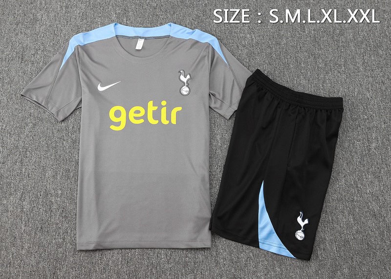 24/25 Tottenham Hotspurs Gray Training Set Shirt and Shorts