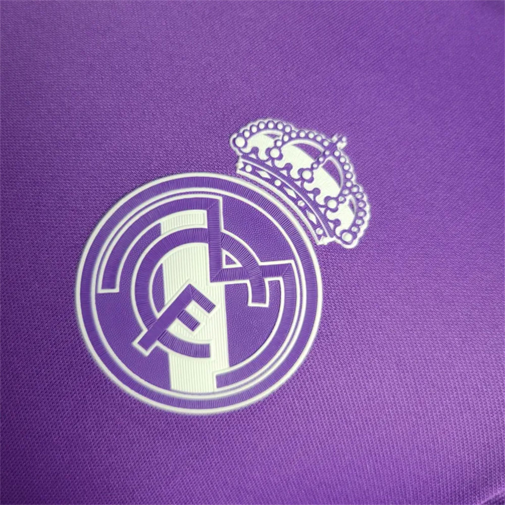 Retro 16/17 Real Madrid 2 Away Jersey Long Sleeve Player Version