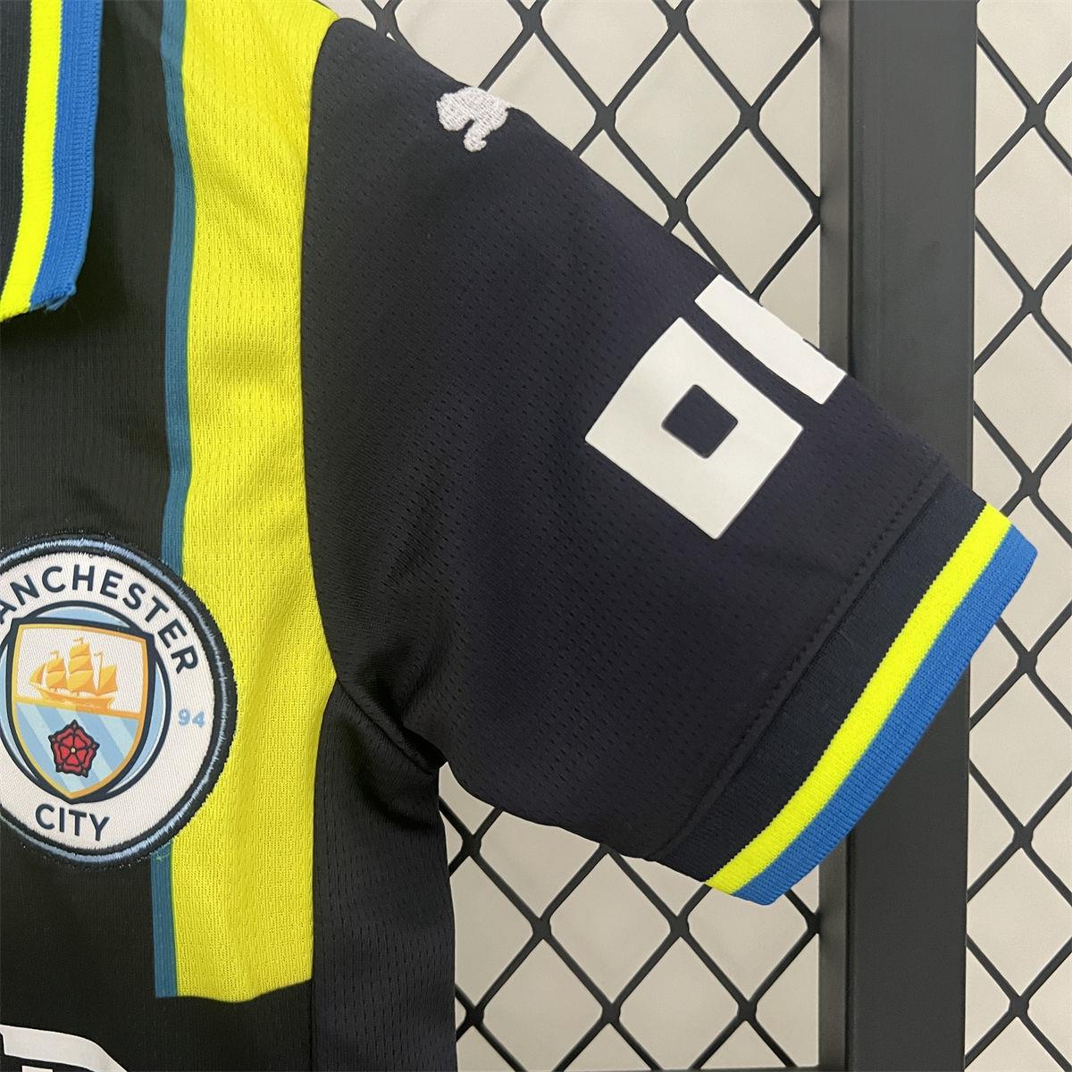 2024/25 Manchester City Away jersey Kid Kits Size 16-28