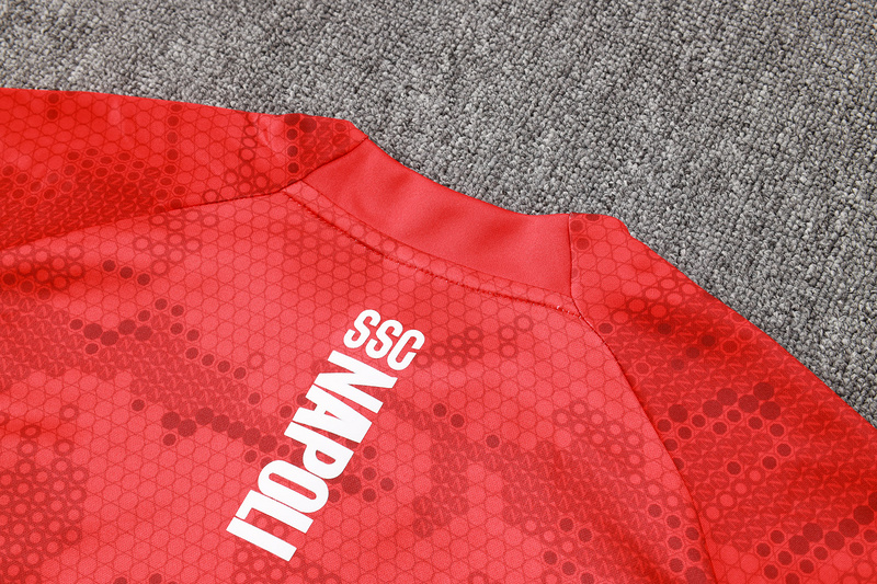 24/25 Naples Red Long-sleeved half-pull training kit Football team kit