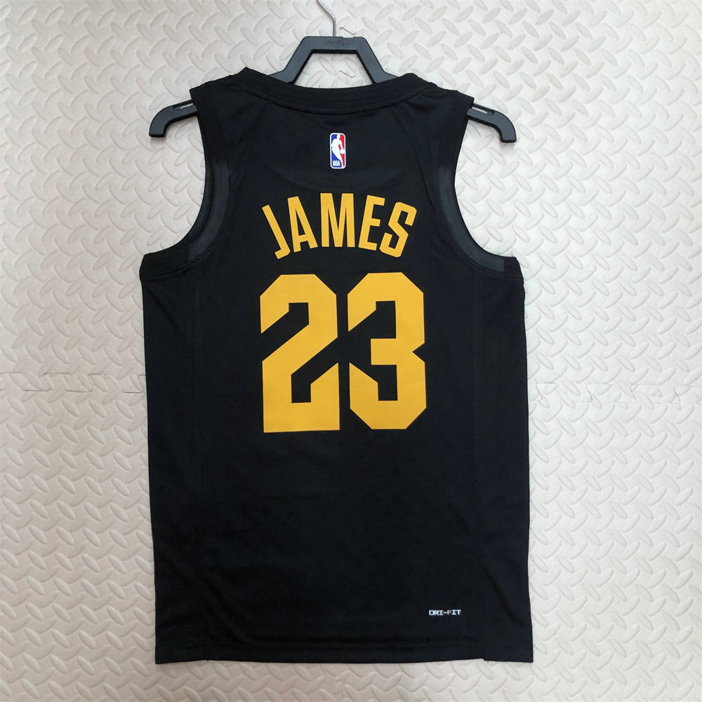 NBA Cleverland Cavaliers Round Neck Black jersey JAMES#23 S-XXL