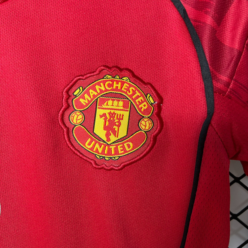 2025/26 Manchester United home jersey Kid Kits Size 16-28
