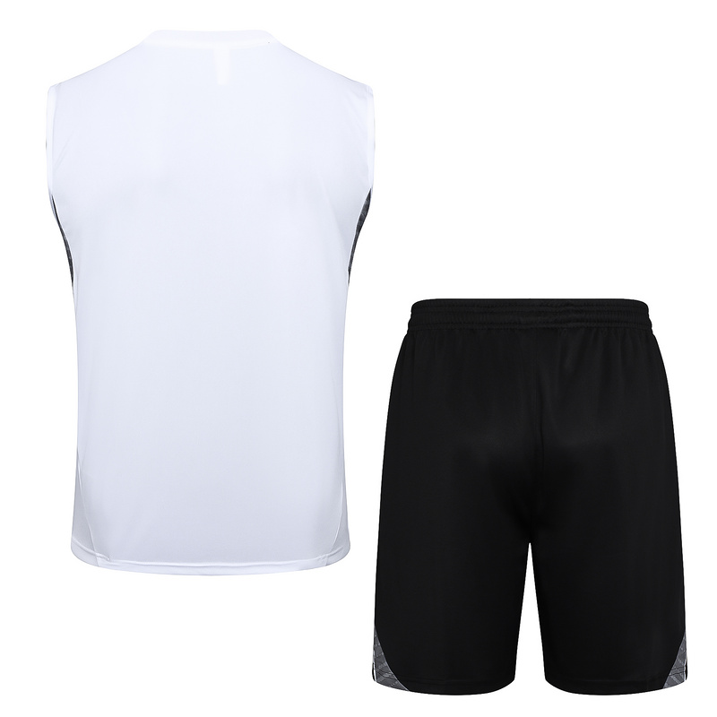 24/25 Real Madrid White Training Set Shirt and Shorts