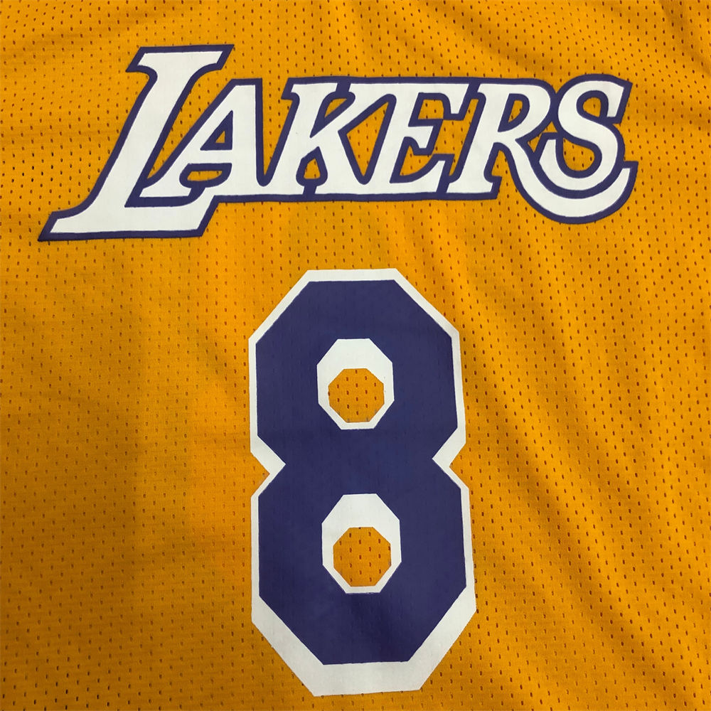NBA Los Angeles Lakers Mitchellness Jersey Golden BRYANT#8 S-XXL