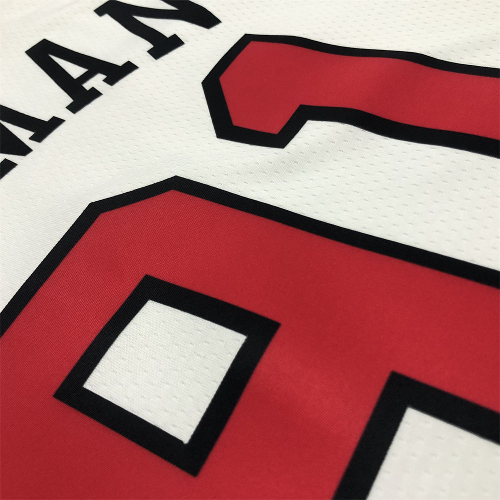 NBA Chicago Bulls Round Neck White Jersey RODMAN#91 S-XXL