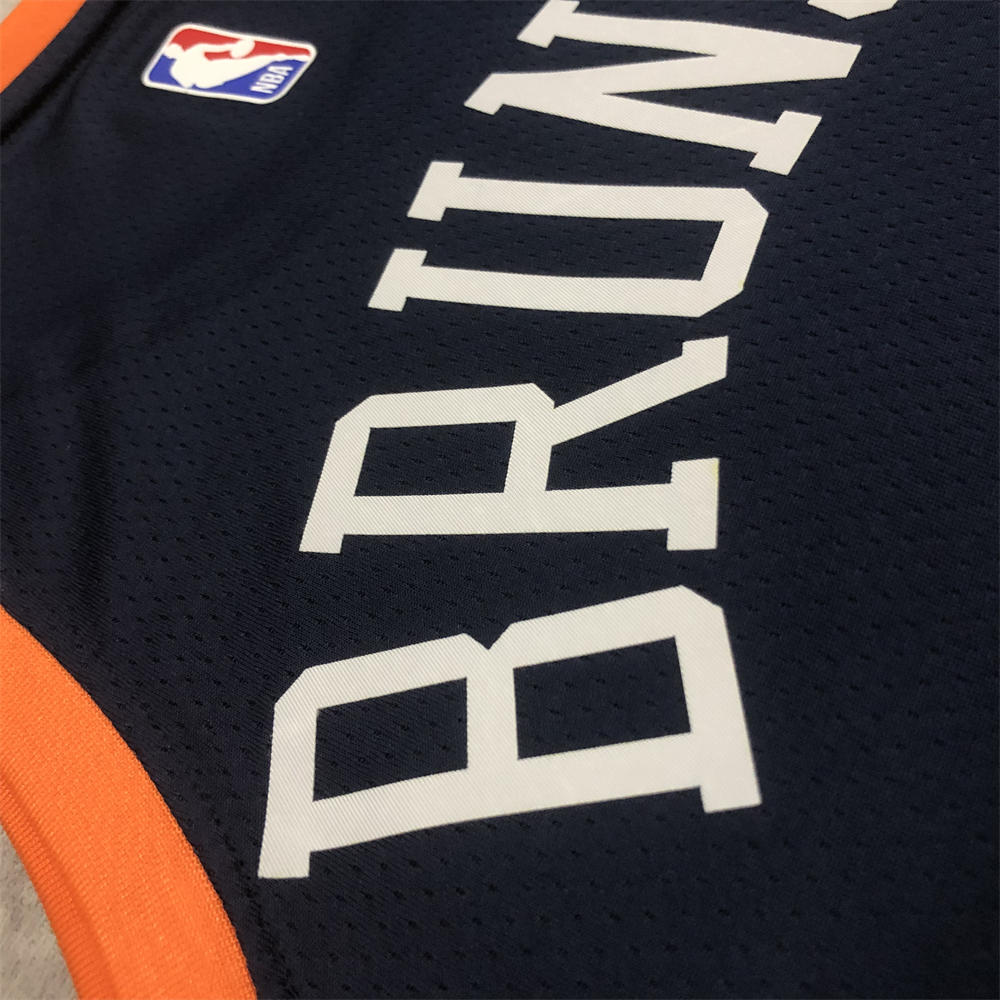 NBA New York Knicks V-Neck JORDAN Edition Black jersey BRUNSON#11 S-XXL