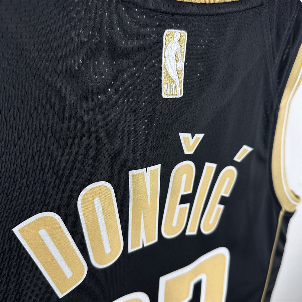 NBA Dallas Mavericks V-Neck Honor Edition Black Jersey DONCIC#77 S-XXL