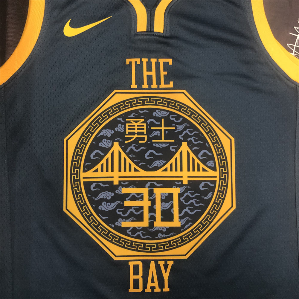 NBA Golden State Warriors V-Neck Black Jersey S-XXL