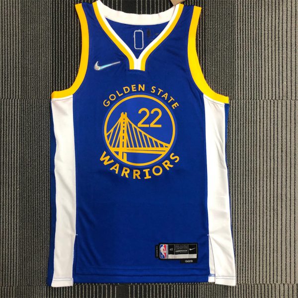 NBA Golden State Warriors V-Neck 75th anniversary Blue Jersey WIGGINS#22 S-XXL