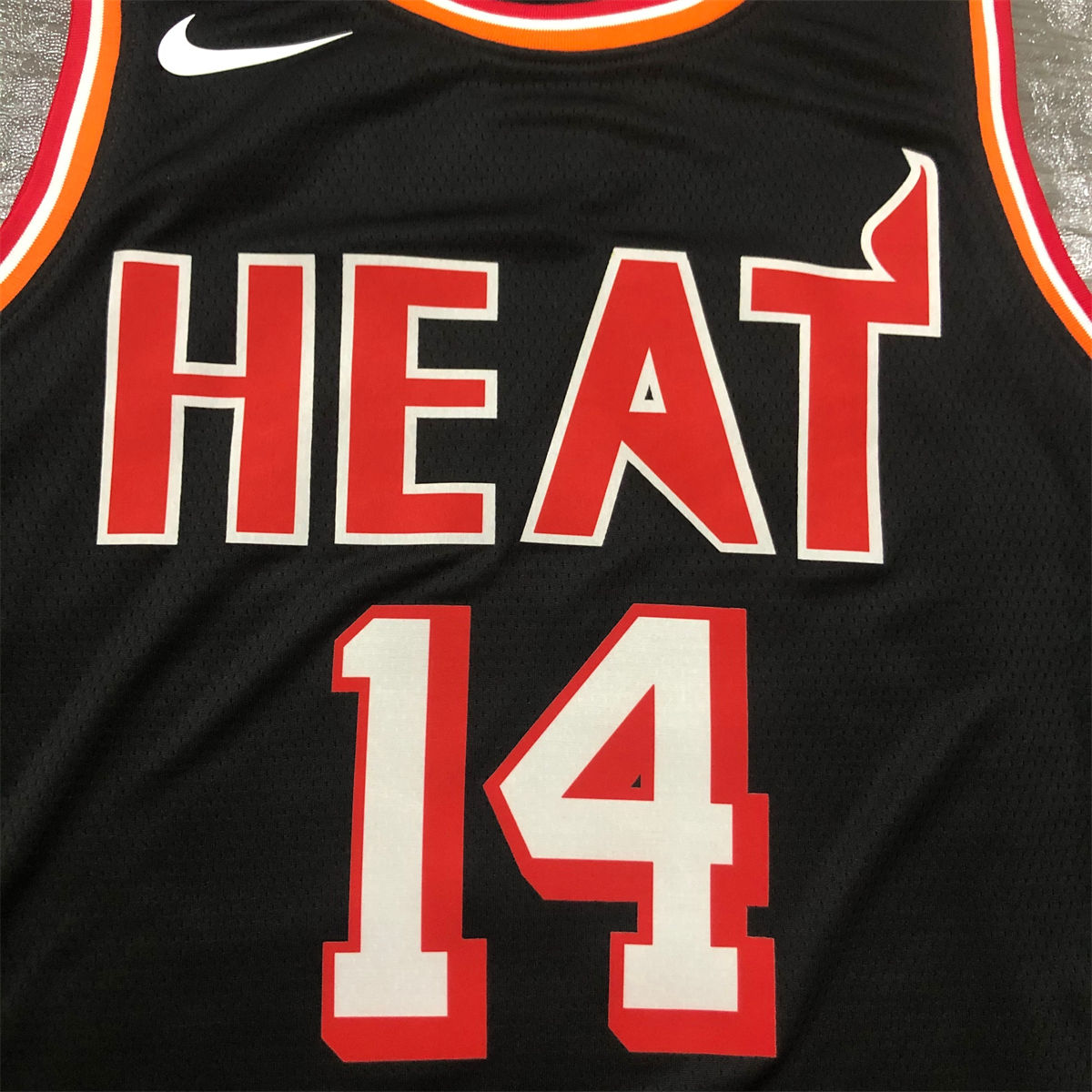 NBA Miami Hearts round neck Black Jersey HERRO#14 S-XXL
