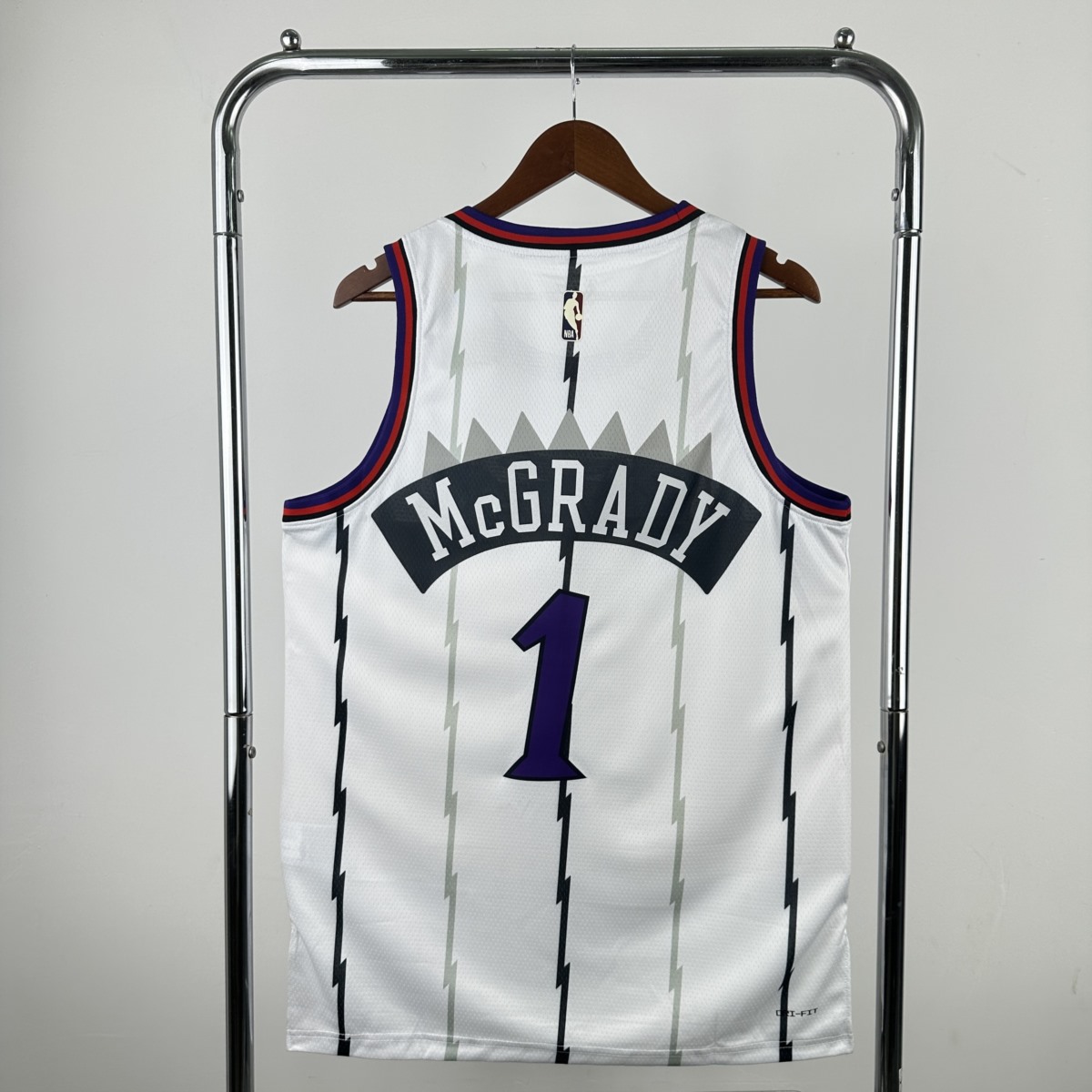NBA Toronto Raptors Round Neck White McGRADY#1 jersey S-XXL
