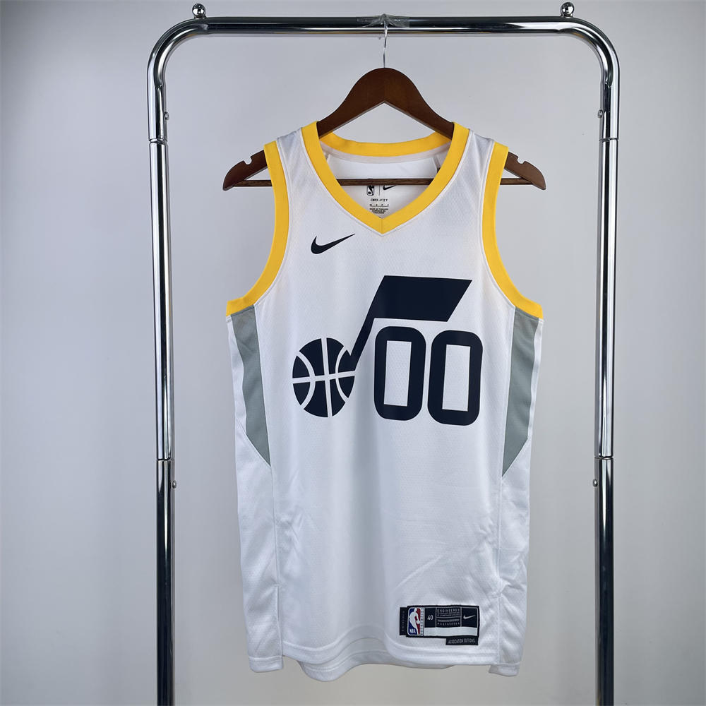 NBA Utah Jazz V-Neck White Jersey CLARKSON#00 S-XXL