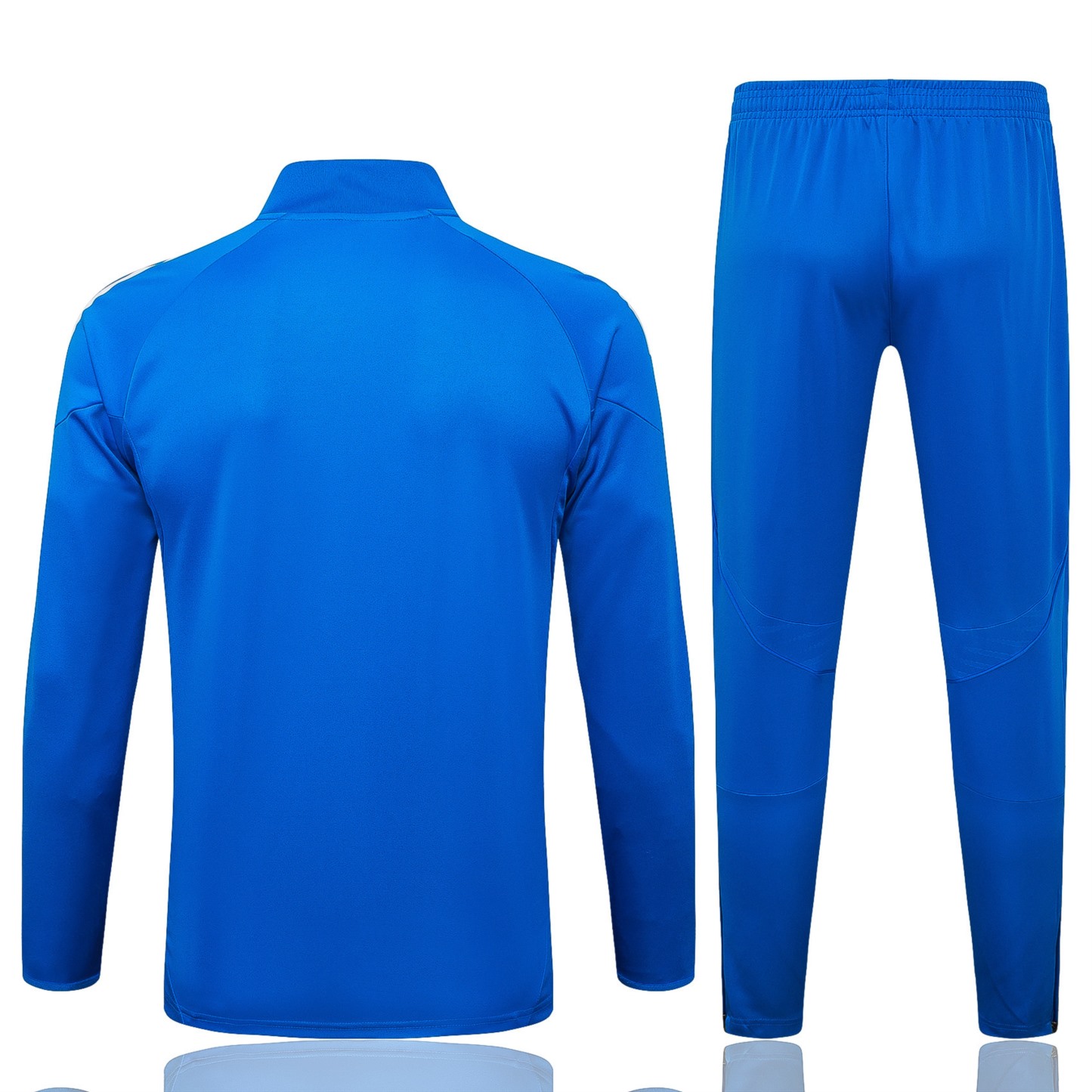 2025/26 Real Madrid lake blue Jacket Training Suit Set Football Team Shirt Sports Fashion