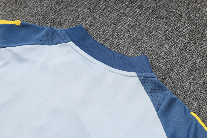 24/25 Boca Medium gray Long-sleeved half-pull training kit Football team kit