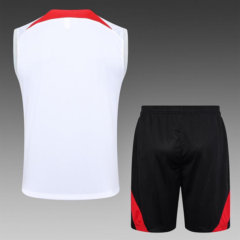 24/25 Liverpool White Training Set Shirt and Shorts