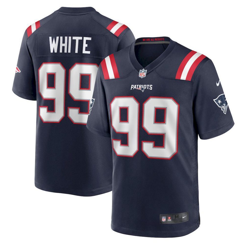 NFL New England Patriots Jeysey WHITE #99