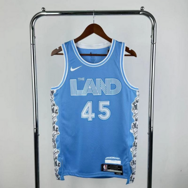 NBA 2025 Cleverland Cavaliers Round Neck Blue City Edition jersey MITCHELL#45 S-XXL