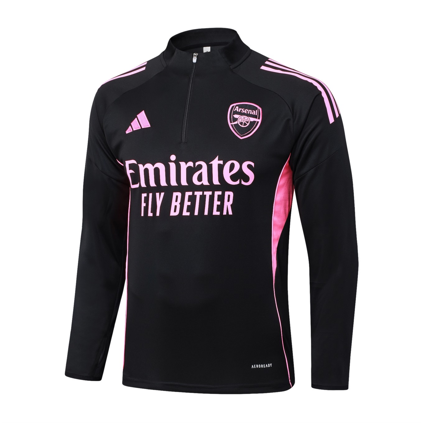 202526 Arsenal Black Long-sleeved half-pull training kit Football team kit