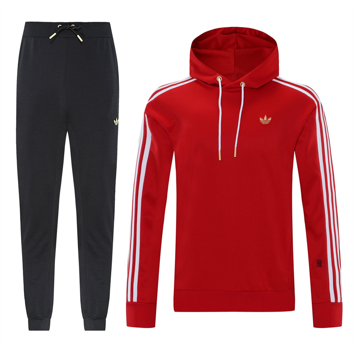 2025 Adidas Red Hoodie Jacket Kit Set Football Team Shirt Sports Fashion
