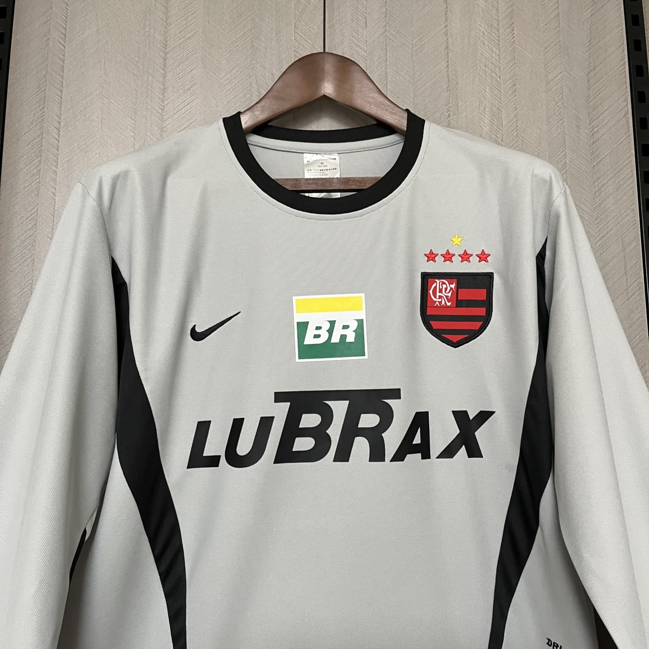 Retro 2002/03 Flamengo goalkeeper grey jersey Long Sleeve Fan Version